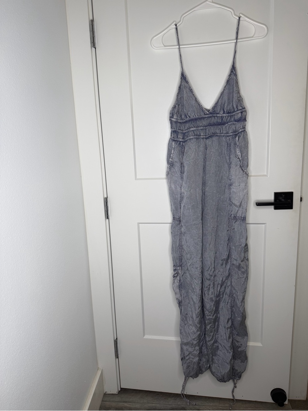 Women’s Gray/Blue Straight Leg Jumpsuit